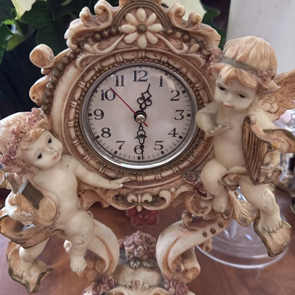 Vintage Cherub statement Clock Roccoco Baroque